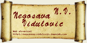 Negosava Vidulović vizit kartica